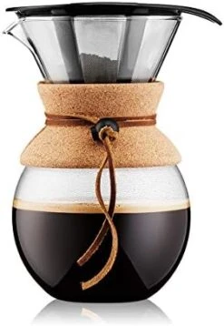 Bodum Pour Over Coffee Maker With Permanent Filter, 1 Liter, 34 Ounce, Black Band -KitchenAid Shop 41 2XorO1SL. AC