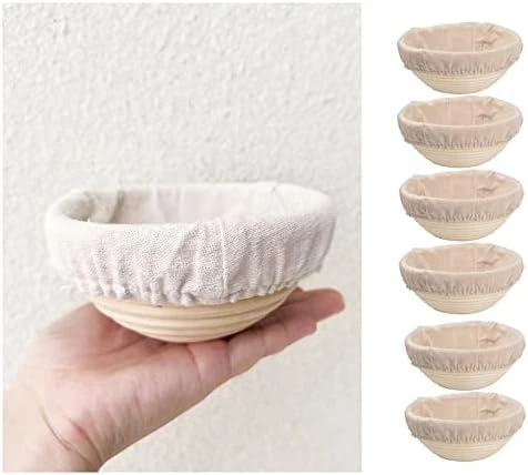 Bread Proofing Baskets Set Of 2 8.5 Inch Round Dough Proofing Bowls W/Liners Perfect For Home Sourdough Bakers Baking 6 Bread Proofing Baskets Set Of 2 8.5 Inch Round Dough Proofing Bowls W/Liners Perfect For Home Sourdough Bakers Baking - Image 4