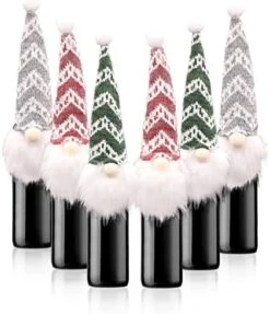 4 Pack Christmas Wine Bottle Covers Handmade And Soft Plush Wine Bottle Toppers For Christmas Decorations Holiday Party Gifts -KitchenAid Shop 41 GXB5FxL. AC