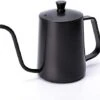 Gooseneck Kettle Pour Over Kettle Pour Over Coffee 304 Stainless Steel Coffee Pot Stainless Steel With Ergonomic Grip Handle And Gooseneck Spout (black-350ml/12oz-cap)
