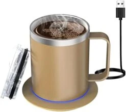 Self Heating Coffee Mug,12oz Heated Mug,Coffee Cup Warmer With Mug Set,Electric 10W,USB Powered Mug Warmer,131℉ Beverage Cup Warmer For Desk Home & Office 18 Self Heating Coffee Mug,12oz Heated Mug,Coffee Cup Warmer With Mug Set,Electric 10W,USB Powered Mug Warmer,131℉ Beverage Cup Warmer For Desk Home & Office -KitchenAid Shop 41 Ply6OmgL. AC