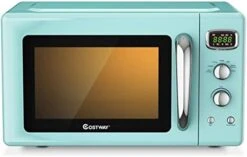 Retro Countertop Microwave Oven, 0.9Cu.ft, 900W Microwave Oven, With 5 Micro Power, Defrost & Auto Cooking Function, LED Display, Glass Turntable And Viewing Window, Child Lock -KitchenAid Shop 41 cIqYEHYL. AC