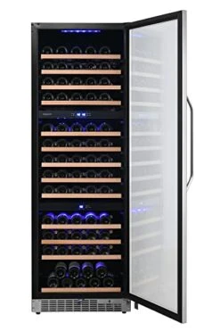 131 Bottle 24" Built-In Triple Zone Wine Cooler -KitchenAid Shop 4108IroUr9L
