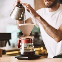 The Original JavaFlex Premium Foldable Silicone Pour Over Coffee Maker And Storage Pouch. Uses #2 V60 Cone Coffee Filters -KitchenAid Shop 410EGlrAIkL