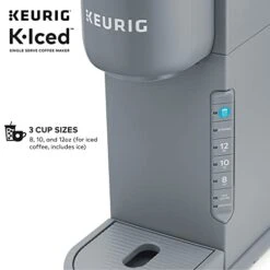 Keurig® K-Iced Coffee Maker, Single Serve K-Cup Pod Iced Coffee Maker, With Hot And Cold Coffee Capabilities, Brews Any K-Cup Pod, Gray -KitchenAid Shop 410FLgdpZ8L
