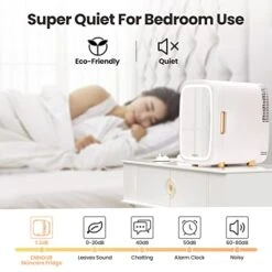 12L Skincare Fridge With Drawer & LED Mirror, Beauty Mini Refrigerator Eco & Quiet For Bedroom, Portable Compact Makeup Fridge Skin Care Cosmetics Chill, Perfect For Girls & Woman - White Pink -KitchenAid Shop 410GhDiGBcL