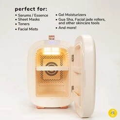 Vanilla Skincare Fridge- Ice Cream Series- 5 Liters With LED Light, Temperature Display, Silent Mode For Dorm Room, Bedroom, Office 15 Vanilla Skincare Fridge- Ice Cream Series- 5 Liters With LED Light, Temperature Display, Silent Mode For Dorm Room, Bedroom, Office -KitchenAid Shop 410HOapuYzL