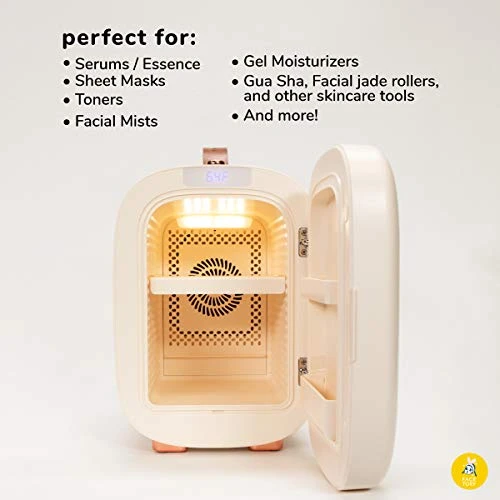 Vanilla Skincare Fridge- Ice Cream Series- 5 Liters With LED Light, Temperature Display, Silent Mode For Dorm Room, Bedroom, Office 6 Vanilla Skincare Fridge- Ice Cream Series- 5 Liters With LED Light, Temperature Display, Silent Mode For Dorm Room, Bedroom, Office - Image 4