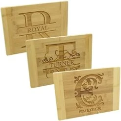 - Monogram Letter Bamboo Cutting Board Personalized & Laser Engraved Name; Great Present For Birthdays Housewarmings Client Gifts Weddings Anniversaries Parents Couples & Friends 23 - Monogram Letter Bamboo Cutting Board Personalized & Laser Engraved Name; Great Present For Birthdays Housewarmings Client Gifts Weddings Anniversaries Parents Couples & Friends -KitchenAid Shop 410IJqdGoiL. AC