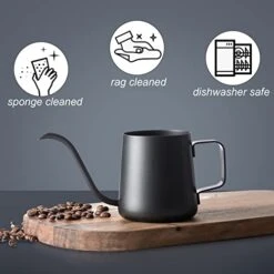 Pour Over Kettle Gooseneck Spout Coffee Tea Pot 12OZ Hanging Ear Hand Blunt Long Narrow Drip Cup For Coffee Maker Carafe, Camping Coffee Pot For Travel Coffee Maker Outdoor -KitchenAid Shop 410IwpYKkJL
