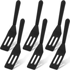 Mini Brownie Serving Spatula Flexible Nonstick Silicone Serve Turner Heat-Resistant Cookie Spatula Slotted Spatula For Flip Egg In Small Frying Pan Cookie Batter Lemon Square (Black, 2) -KitchenAid Shop 410N0S1yuML. AC