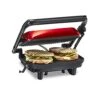 Hamilton Beach Electric Panini Press Grill With Locking Lid, Opens 180 Degrees For Any Sandwich Thickness, Nonstick 8" X 10" Grids, Red (25462Z) 2 Hamilton Beach Electric Panini Press Grill With Locking Lid, Opens 180 Degrees For Any Sandwich Thickness, Nonstick 8" X 10" Grids, Red (25462Z) -KitchenAid Shop 410OiucT0EL