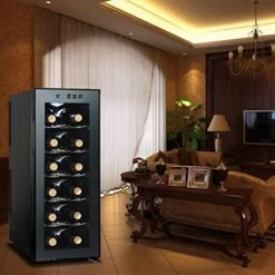 GENERIC 32L Wine Cooler Refrigerator 12 Bottles Freestanding Wine Cellar Quiet Wine Fridge With Digital Temperature Control For Red, White, Champagne Or Sparkling Wine -KitchenAid Shop 410P2NsBfHL