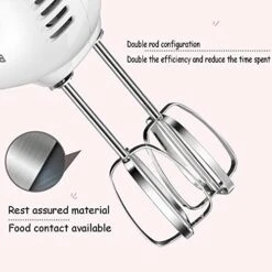 Handheld Electric Mixer,Electric Whisk Household Electric Small Whipped Egg And Cream Mixer For Food Beater, Egg, Cakes, Batters,Pink -KitchenAid Shop 410RRrc1poL