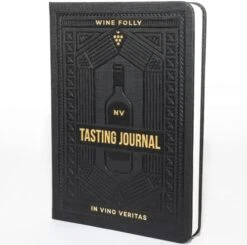 Journal Guided Wine Tasting Notes (5" X 7" B6 Notebook) - Features 4 Step Tasting Method, Wine Color Reference Card, And Page Marker (Black) -KitchenAid Shop 410T4ESNmL. AC