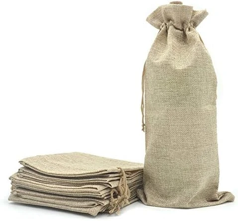 10Pcs Burlap Wine Gift Bags, Jute Wine Bottle Covers With Drawstrings, Champagne Wine Bottle Bags For Wedding, Christmas, Birthday, Blind Tastings, Home Storage (Mixed Color) 9 10Pcs Burlap Wine Gift Bags, Jute Wine Bottle Covers With Drawstrings, Champagne Wine Bottle Bags For Wedding, Christmas, Birthday, Blind Tastings, Home Storage (Mixed Color) - Image 7