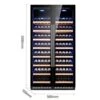 Wine Cooler French Side By Side Glass Door No-Frost Stainless Steel Custom Wine Fridge