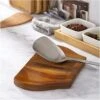 Acacia Spoon Rest, Double Spoon Rest For Stove Top,Handmade Wooden Spoon Rest For Kitchen, Wooden Spoon Holder For Kitchen Counter, With Non Slip Silicone Feet,Perfect Gift For Mother's Day -KitchenAid Shop 410bGZodKeL