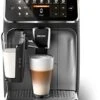 HILIPS 4300 Series Fully Automatic Espresso Machine - LatteGo Milk Frother, 8 Coffee Varieties, Intuitive Touch Display, Black, (EP4347/94)