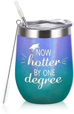 Graduation Gifts, Now Hotter By One Degree Wine Tumbler With Lid, Grad Christmas Gifts For College High School Graduates College Grad Masters Degree, 12 Oz Insulated Stainless Steel Tumbler, Rose Gold 15 Graduation Gifts, Now Hotter By One Degree Wine Tumbler With Lid, Grad Christmas Gifts For College High School Graduates College Grad Masters Degree, 12 Oz Insulated Stainless Steel Tumbler, Rose Gold -KitchenAid Shop 410v07AIxhL. AC