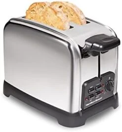Hamilton Beach Retro Toaster With Wide Slots, Sure-Toast Technology, Bagel & Defrost Settings, Auto Boost To Lift Smaller Breads, 2 Slice, Polished Stainless Steel (22782) -KitchenAid Shop 4115HfAWHKL. AC