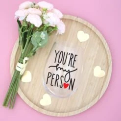 BFF Gifts: You're My Person 15oz Stemless Wine Glass - Bestfriend Gifts For Her - Gift For Best Friend Woman - Greys Anatomy Wine Glass - Your My Person Gifts - Perfect Birthday Gifts For Her -KitchenAid Shop 4118s72MHjL