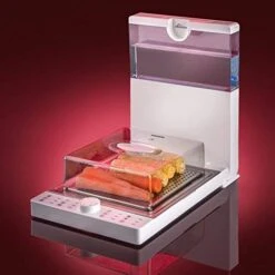 Volution Foldable Family-Sized Food Steamer, Model STX-EV-WH, Featuring A Large Capacity (1.8 Liter) BPA-Free Water Reservoir With Time Matched Water Levels And Dual Level Stackable Trays -KitchenAid Shop 4119WkKMaVL