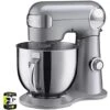 Cuisinart SM-50BC 5.5-Quart Stand Mixer Brushed Chrome Silver Lining Bundle With 1 YR CPS Enhanced Protection Pack -KitchenAid Shop 411A40sBZES