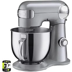 Cuisinart SM-50BC 5.5-Quart Stand Mixer Brushed Chrome Silver Lining Bundle With 1 YR CPS Enhanced Protection Pack