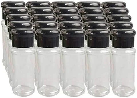 25Pcs Empty Plastic Spice Bottles Set For Storing Barbecue Seasoning Salt Pepper And More 75 Ml/2.5 Oz (Black) 9 25Pcs Empty Plastic Spice Bottles Set For Storing Barbecue Seasoning Salt Pepper And More 75 Ml/2.5 Oz (Black) - Image 7