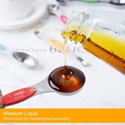 Magnetic Measuring Spoons Set Of 8 Stainless Steel Dual Sided Stackable Measuring Spoons Nesting Teaspoons Tablespoons For Measuring Dry And Liquid Ingredients -KitchenAid Shop 411BqMFLJjL