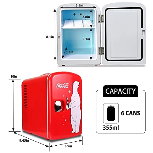 Coca-Cola Cola KWC4 KWC4B Polar Bear 4 Litres Mini Fridge, 4 Liters, Red/White 7 Coca-Cola Cola KWC4 KWC4B Polar Bear 4 Litres Mini Fridge, 4 Liters, Red/White - Image 5