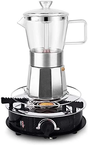 Premium Crystal Glass-Top Stovetop Espresso Moka Pot - 9 Cup - Coffee Maker, 360ml/12.7oz/9 Cup (espresso Cup=40ml) Gift Idea For Husband Wife 5 Premium Crystal Glass-Top Stovetop Espresso Moka Pot - 9 Cup - Coffee Maker, 360ml/12.7oz/9 Cup (espresso Cup=40ml) Gift Idea For Husband Wife - Image 3