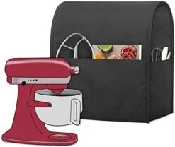 Uxja Dust Cover Compatible With 6-8 Quart Stand Mixer, Cloth Cover With Pockets For Stand Mixer And Extra Accessories (Compatible With 6-8 Quart Stand Mixer), Gray Dots -KitchenAid Shop 411HYa386wL. AC