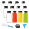 Plastic Bottles With Caps 12Pcs Juice Bottles Clear Reusable Containers Black Lid Plastic Smoothie Bottles Ideal For Juice Milk Homemade Beverages (8oz) 2 Plastic Bottles With Caps 12Pcs Juice Bottles Clear Reusable Containers Black Lid Plastic Smoothie Bottles Ideal For Juice Milk Homemade Beverages (8oz) -KitchenAid Shop 411HldpzJyL