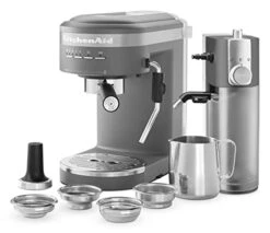 KitchenAid Espresso Machine & Milk Frother, Charcoal Grey -KitchenAid Shop 411R34ZnLQL