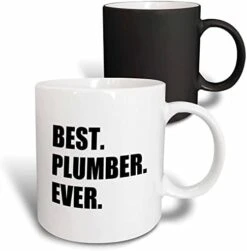 Best Plumber Ever Fun Plumbing Job Appreciation Gift Black Text Two Tone Mug, 1 Count (Pack Of 1) -KitchenAid Shop 411TMA C8zL. AC