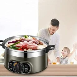 GENERIC Cooking Pot, 10L Large Capacity 1500w Multi-Purpose Pot Multi-Function Stainless Steel Electric Steamer -KitchenAid Shop 411WBIuHe4S