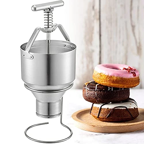 Doughnut Dispenser, 5L Manual Donut Depositor Food-Grade Aluminum Donut Maker Dropper Adjustable Thicknesses Mini Donut Press With Stand Donut Batter Dispenser For Restaurant And Kitchen 4 Doughnut Dispenser, 5L Manual Donut Depositor Food-Grade Aluminum Donut Maker Dropper Adjustable Thicknesses Mini Donut Press With Stand Donut Batter Dispenser For Restaurant And Kitchen - Image 2