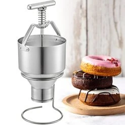 5L Doughnut Dispenser Aluminum Donut Maker Machine Maker Tool Home And Commercial Use Manual Donut Depositor Dropper With A Stand 6 Levels Of Thickness Adjustable 7.1x7.1x16.5 In -KitchenAid Shop 411XPBjR2WL