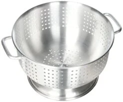 Winco Aluminum Colander With Base, 8-Quart