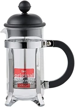 Bodum Caffettiera French Press Coffee Maker, Black Plastic Lid And Stainless Steel Frame, 3-Cup, 12-Ounce -KitchenAid Shop 411c1 hkJcS. AC