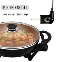 13" Nonstick Electric Skillet - For Fry Bake Steam Simmer (5Qt, Copper) -KitchenAid Shop 411fxNcc8ZL
