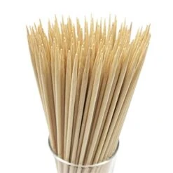 6" Natural Bamboo Skewers For BBQ,Appetiser,Fruit,Cocktail,Kabob,Chocolate Fountain,Grilling,Barbecue,Kitchen,Crafting And Party. Φ=4mm, More Size Choices 8"/10"/12"/14"/16"/30"(100 PCS)