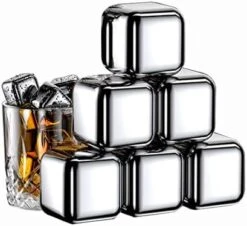 Stainless Steel Ice Cubes For Chilled Whiskey - Reusable Set Of 8 With Tongs - Keep Your Drinks Cold Without Diluting 14 Stainless Steel Ice Cubes For Chilled Whiskey - Reusable Set Of 8 With Tongs - Keep Your Drinks Cold Without Diluting -KitchenAid Shop 411loUwSQvL. AC