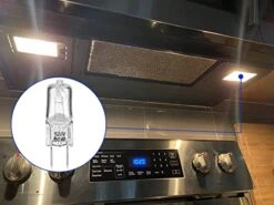 Light Bulb For GE Microwave Oven - 120V 50W Halogen Light Bulb Lamp For GE Over The Range Microwave Hood, Kitchen Over Stove Light Surface Light Bulb For GE Microwave, Replaces WB08X10057 WB08X10051 -KitchenAid Shop 411weyEtMpL