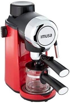 USA 4 Cup Epic Electric Espresso/Cappuccino Maker, Red 800 Watts