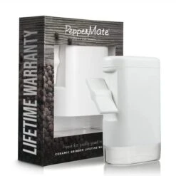 Traditional Pepper Mill 723 - Turnkey High Volume Salt And Gourmet Peppercorn Grinder (White)