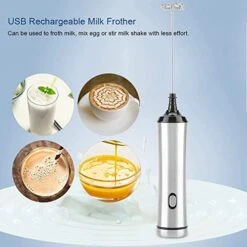 USB Rechargeable Stainless Steel Handheld Electric Milk Frother Foam Maker Coffee Decor Tool -KitchenAid Shop 412DPdBUaOL