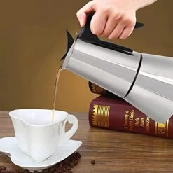 Electric Moka Coffee Pot Espresso Italian Coffee Maker 6 Cups Percolator Coffee Pot Electric Stainless Steel Classic Cafe Maker -KitchenAid Shop 412GH8GRFzS